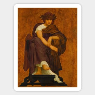 Mnemosyne, Mother of the Muses by Frederic Leighton Sticker
